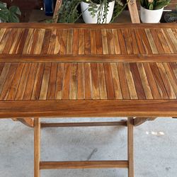 Solid hardwood Folding Patio Table 