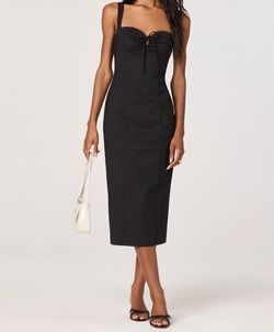 ASTR black midi dress