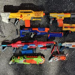 NERF Guns : Lot of 7 Pieces & Accessories 