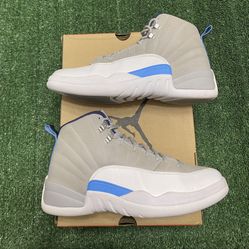 Jordan Grey University Blue 12s size 9.5 USED But Clean