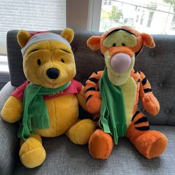 Large Christmas Pooh and Tigger