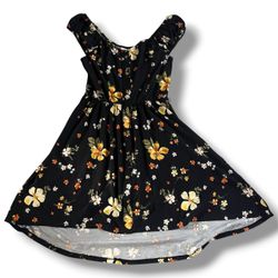 No Boundaries Floral Off-the-Shoulder Button-Front Mini Dress