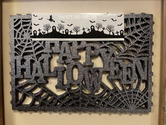 Set of 4 “Happy Halloween” Sparkle Placemats 