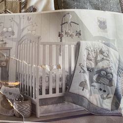Gender Neutral Owl Crib Set 