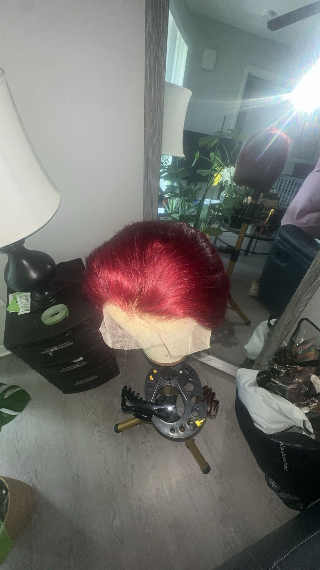 10” Burgundy Human Hair 