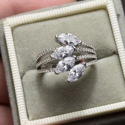 Stunning 😍 !! AAA Grade Cz Set In 925 Sterling Silver Ring !!