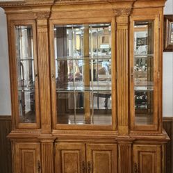 Pecan China Cabinet - MAKE OFFER