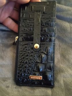 Brahmin credit card holder/ wallet
Black genuine leather 