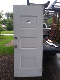 Solid wood exterior door