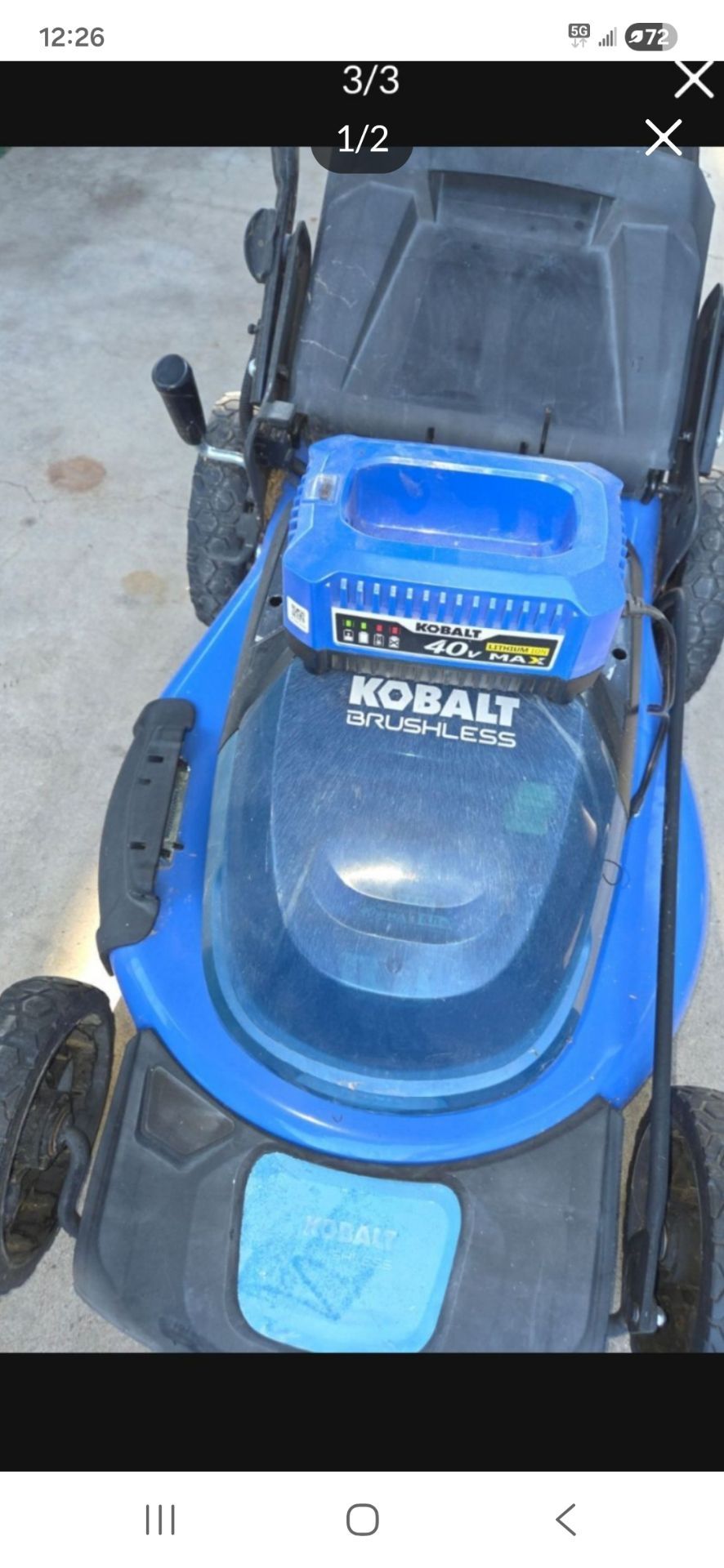 Forty volt electric mower