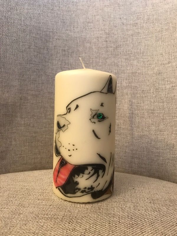 Custom made Dog candle