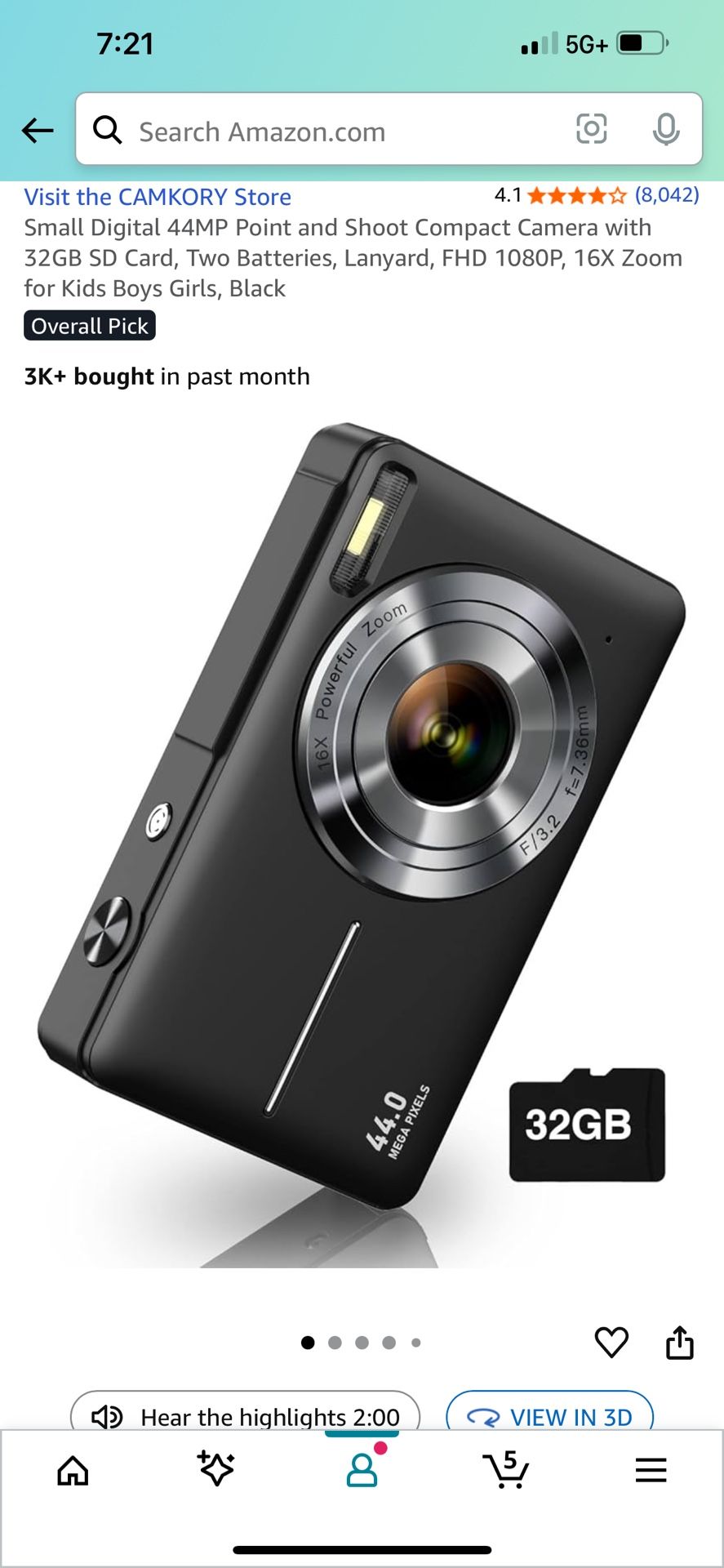 Digital camera 1080 