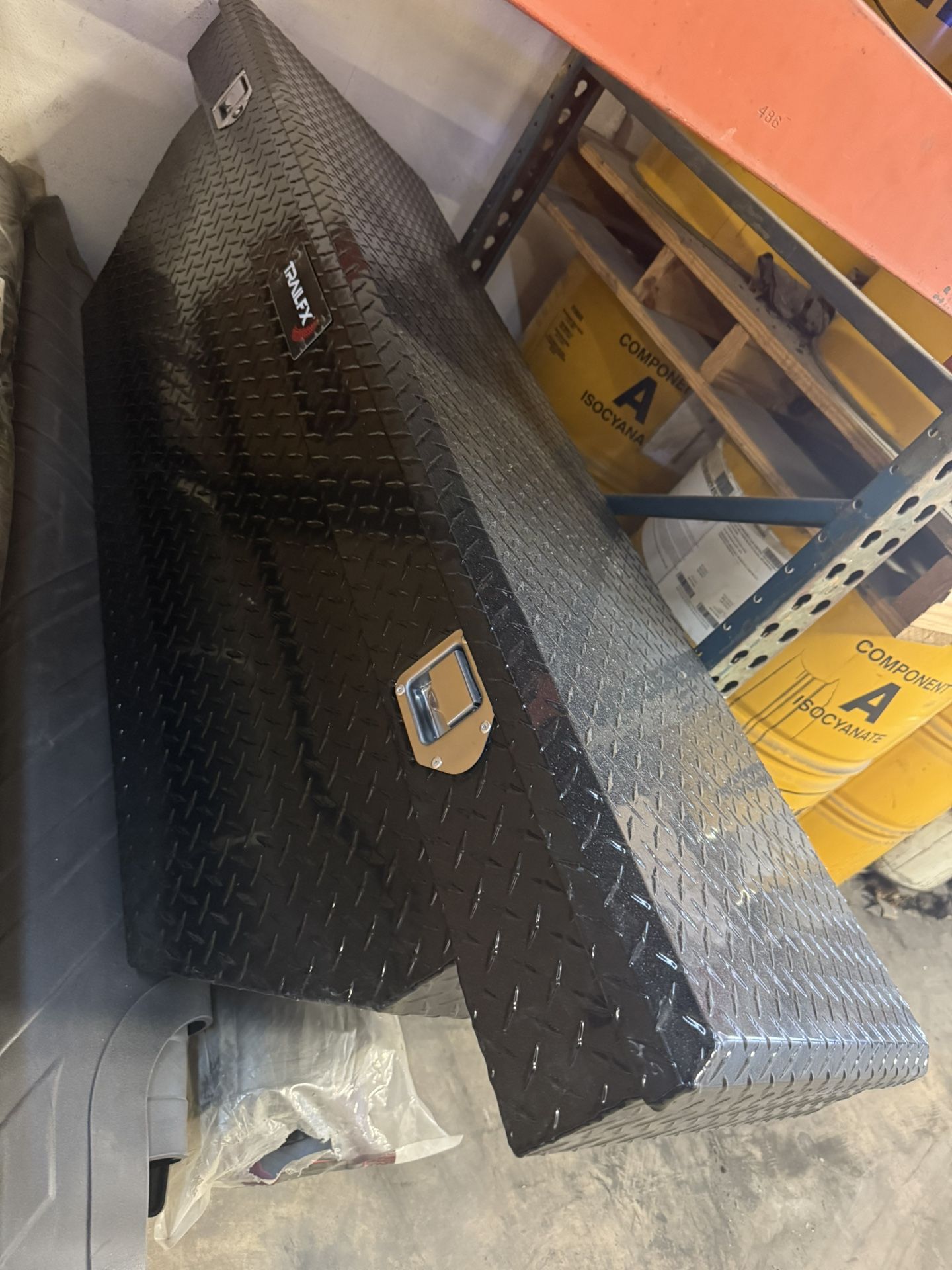 Gloss Black Diamond Plate Tool Box Full Size