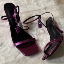 Pink Metallic Heels 