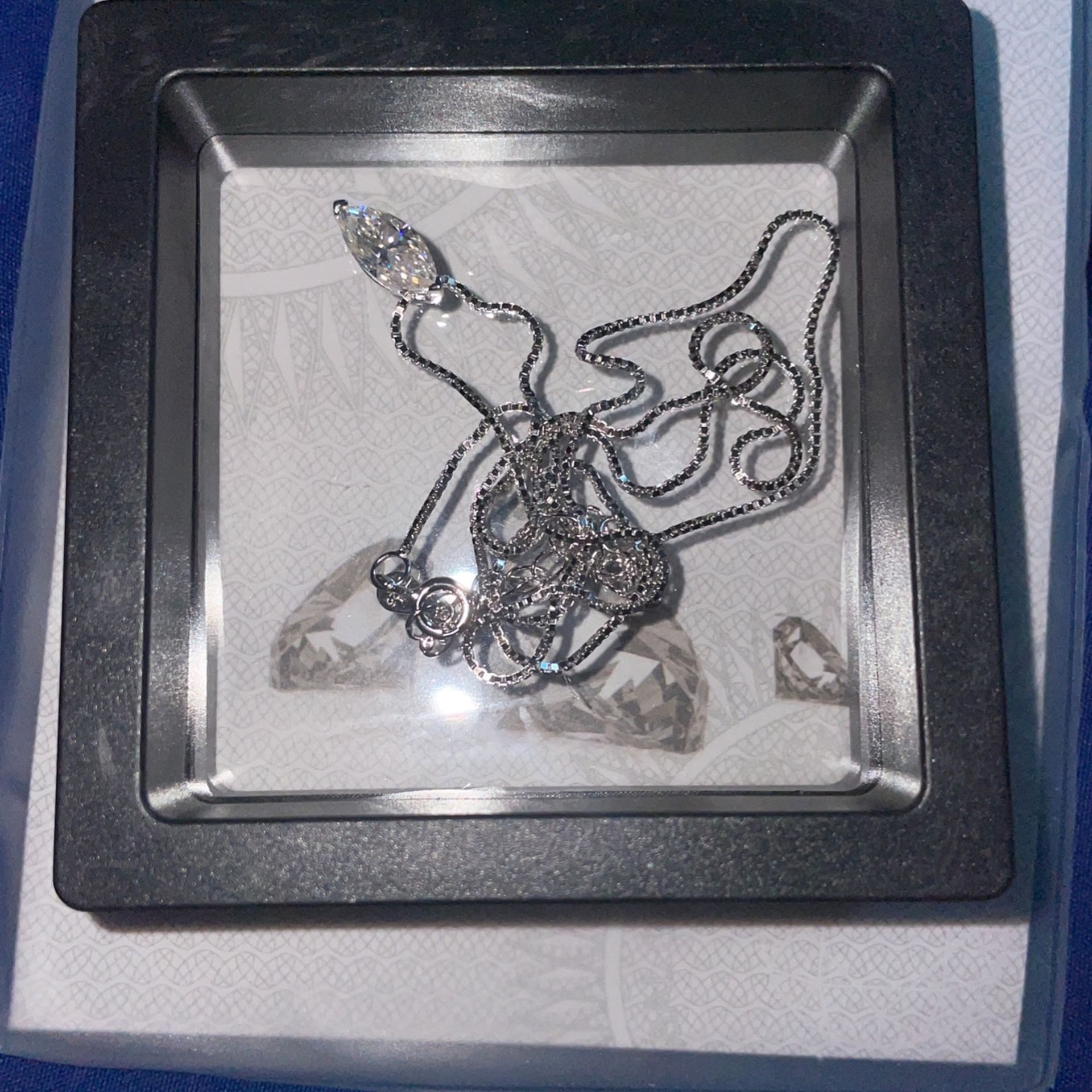 1 ct Oval Moissanite Necklace
