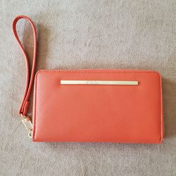 Steve Madden  Zippy Zip Around Orange Wallet