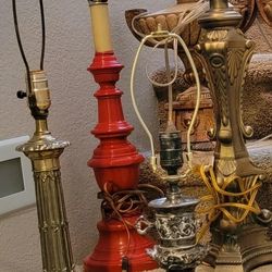 Mid Century Vintage Table Lamp Each Great Halloween Decorations 