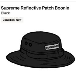 Supreme Reflective Patch Boonie Black