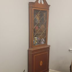 Exquisite Antique Corner Cabinet
