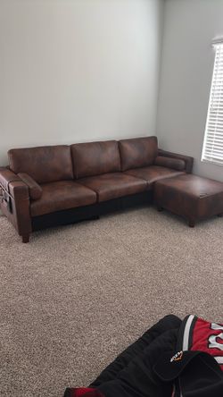 Faux Leather Sofa