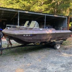 17’ Tri Haul Boat 65hp Mercury 