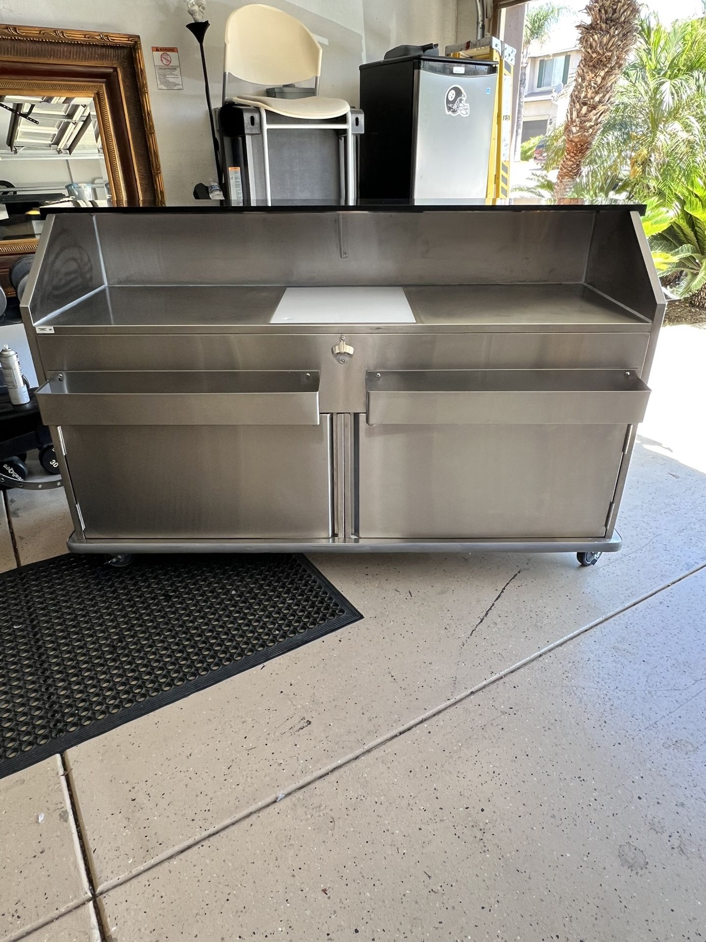 Regency Stainless Steel Mobile Bar