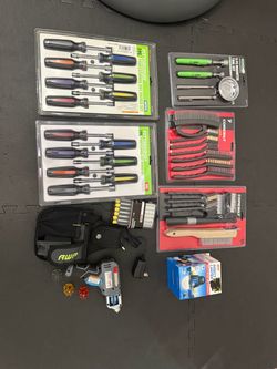 Various tools(mostly new still sealed in original packaging