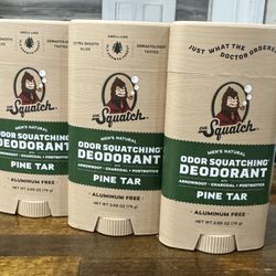 Dr. Squatch Pine Tar Deodorant, 3ct