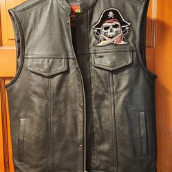 Mens Small Leather Vest