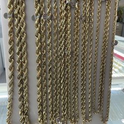 Holiday Sales! 14K Diamond Cut Rope Chains! 