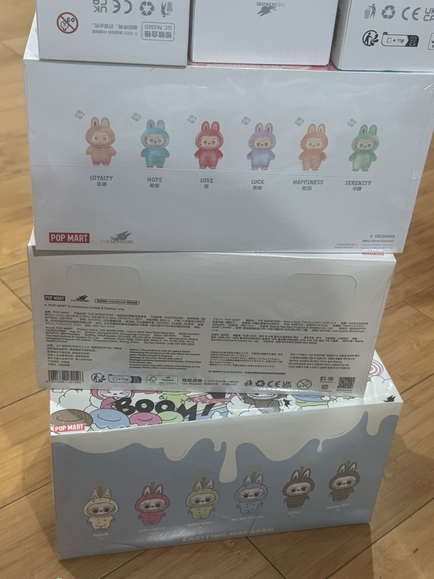 Big Into Energy, Have A Seat, Exciting Macaron Whole Set & The Monsters Coca Cola & Playing Game Scene Sets Blind Box & Labubu Lemon Tea