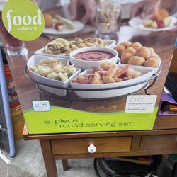 Food Network 6‑Piece Round Serving Set 