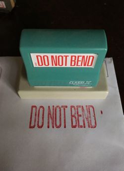 Do Not Bend Stamp