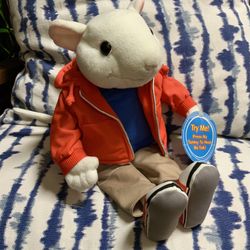 Stuart Little 2 Talking Doll 16" Mouse Plush Stuff Animal Toy Hasbro 2002 Works