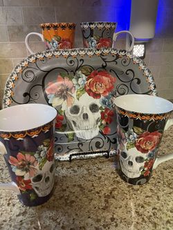 Sugar skull/Day Of The Dead/Calavera Coffee Set