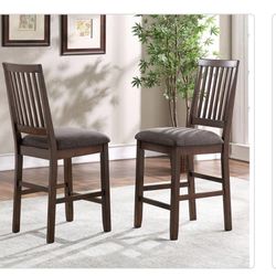 Steve Silver Yorktown 24 in. H Espresso Counter Chair (Set of 2)
