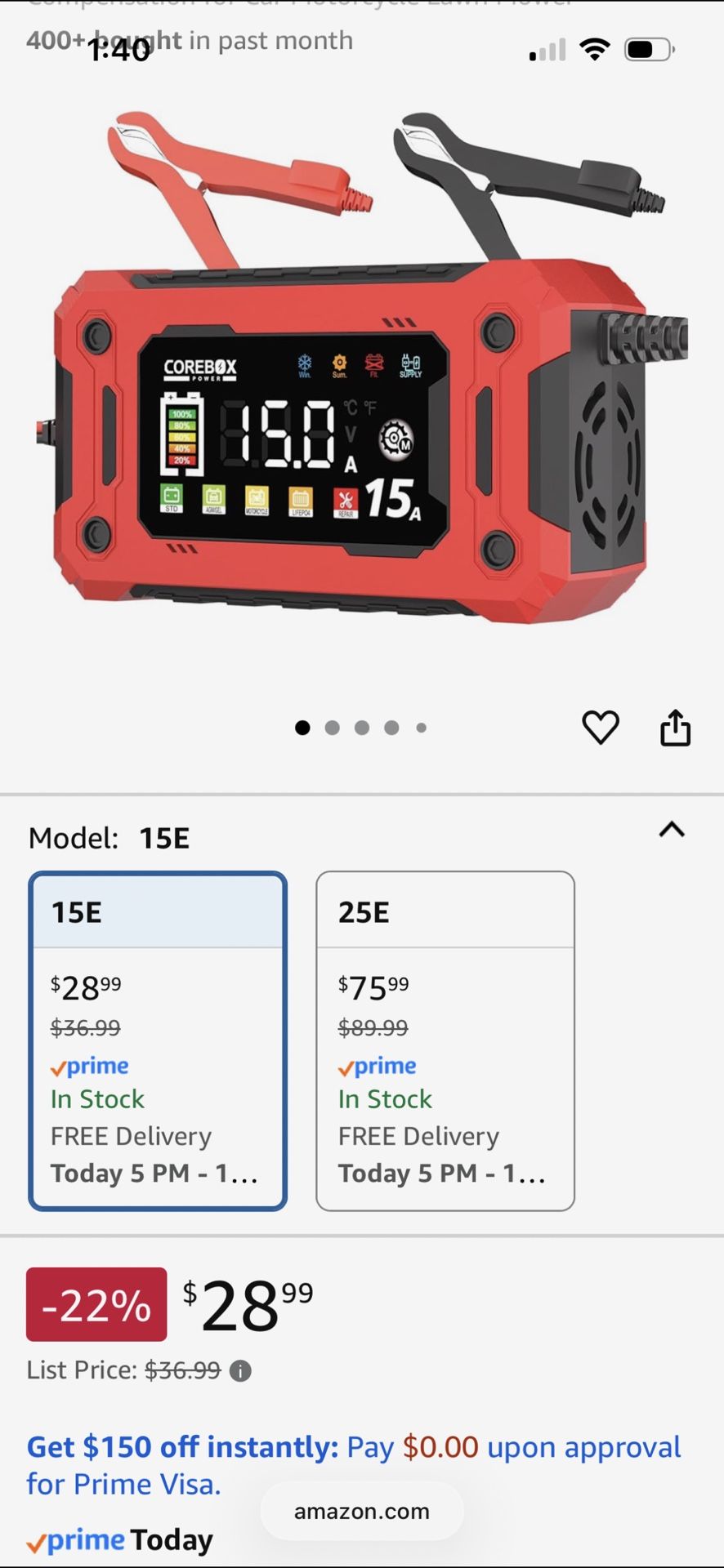 battery smart charger+ maintainer