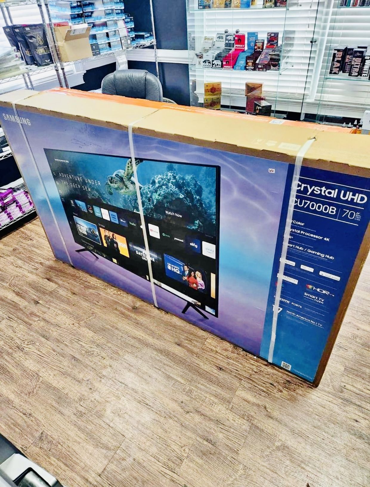 Samsung - 70” Class CU7000 Crystal UHD 4K Smart Tizen TV  Brand New In Box  Delivery Is Possible