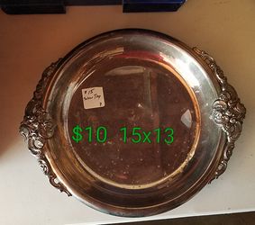 Silver serving platter