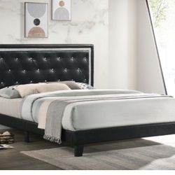 Black PU Bedroom Set