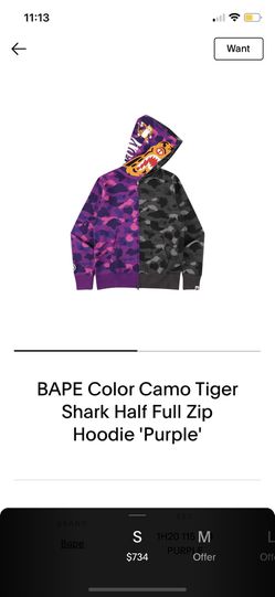 Bape Camo Tiger Shark Purple for Sale in Covina, CA - OfferUp