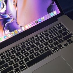15” Apple MacBook Pro Retina Quad Core I7, 16GB Ram, 256 GB Ssd $375