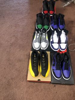 Nike Air Jordan 1’s and 12’s.