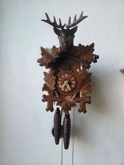 August Schwer Hand Carved Cuckoo Clock