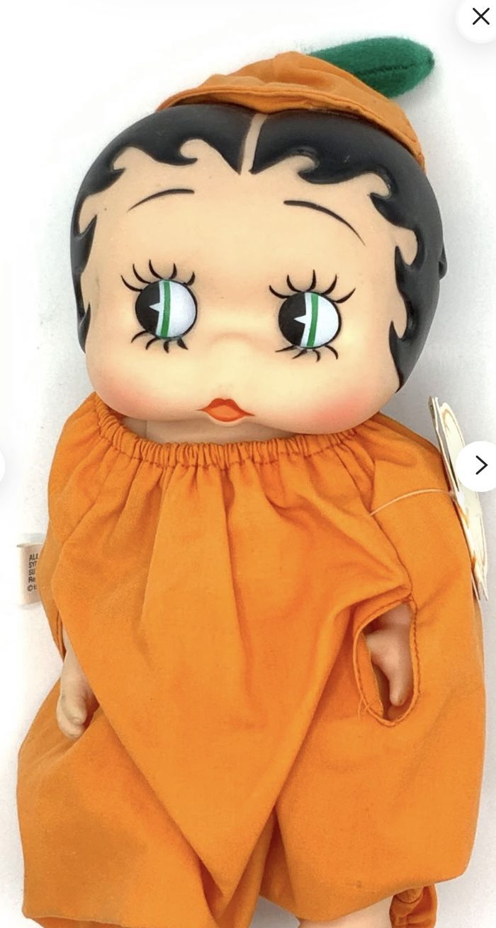 Vintage Betty Boop Baby Doll In A Pumpkin 🎃 Outfit-Extremely RARE!!!!🎃🎃🎃🎃🎃
