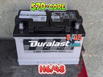AGM Car Battery Group Size 48/H6