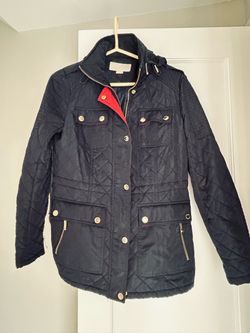 Michael Kors navy blue quilted anorak Sz S
