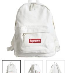 Supreme Canvas Backpack White