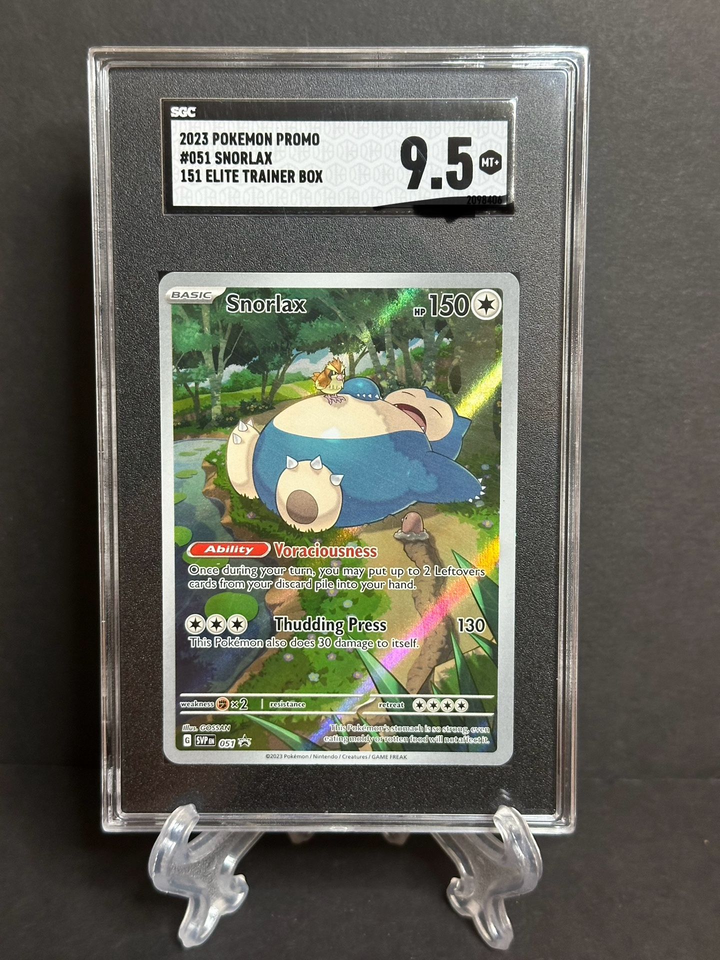 Snorlax 151 Black Star Promo Slab