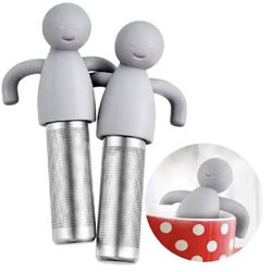 2 Ps Loose Leaf Tea Infuser w Silicone Handle- Stainless Steel Mesh Tea Strainer